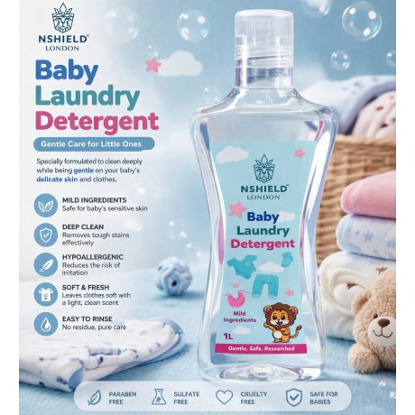 Baby Laundry Detergent 1 Ltr Super Premium – Gentle Cloth Wash 