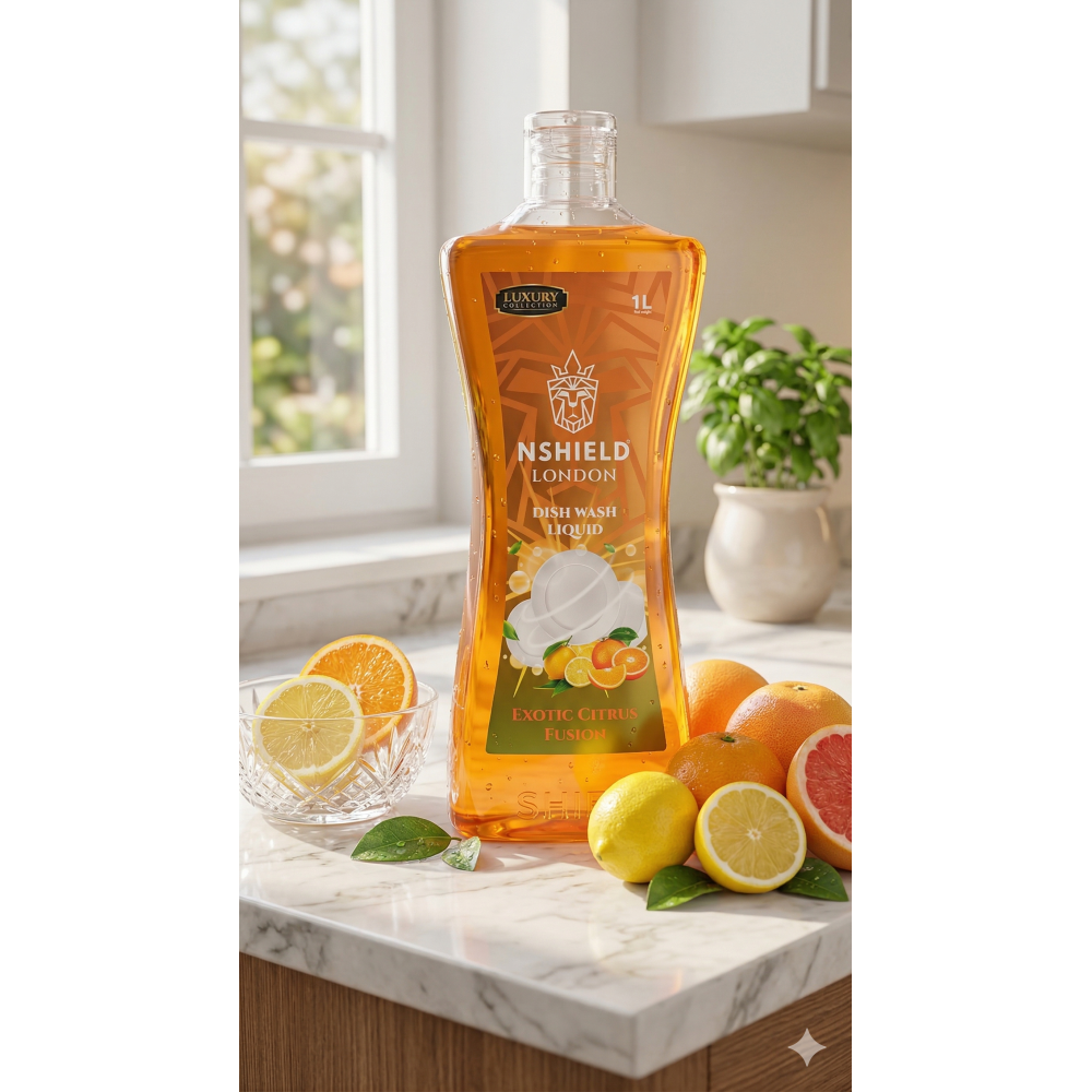  Dish Wash Liquid –1Ltr Super Premium Citrus Fusion (Orange + Lemon) 