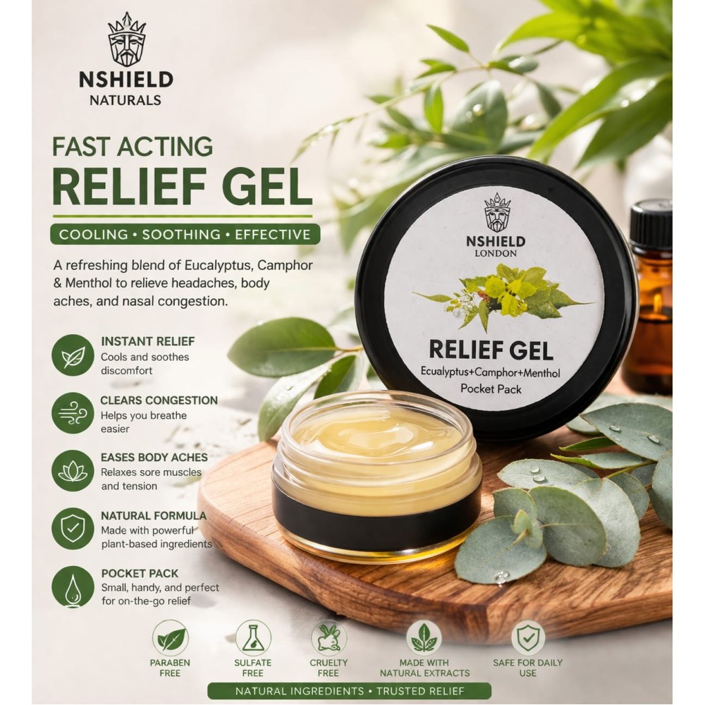 Relief Gel 7g Pain Relief Gel Naturals Eucalyptus, Camphor & Menthol 
