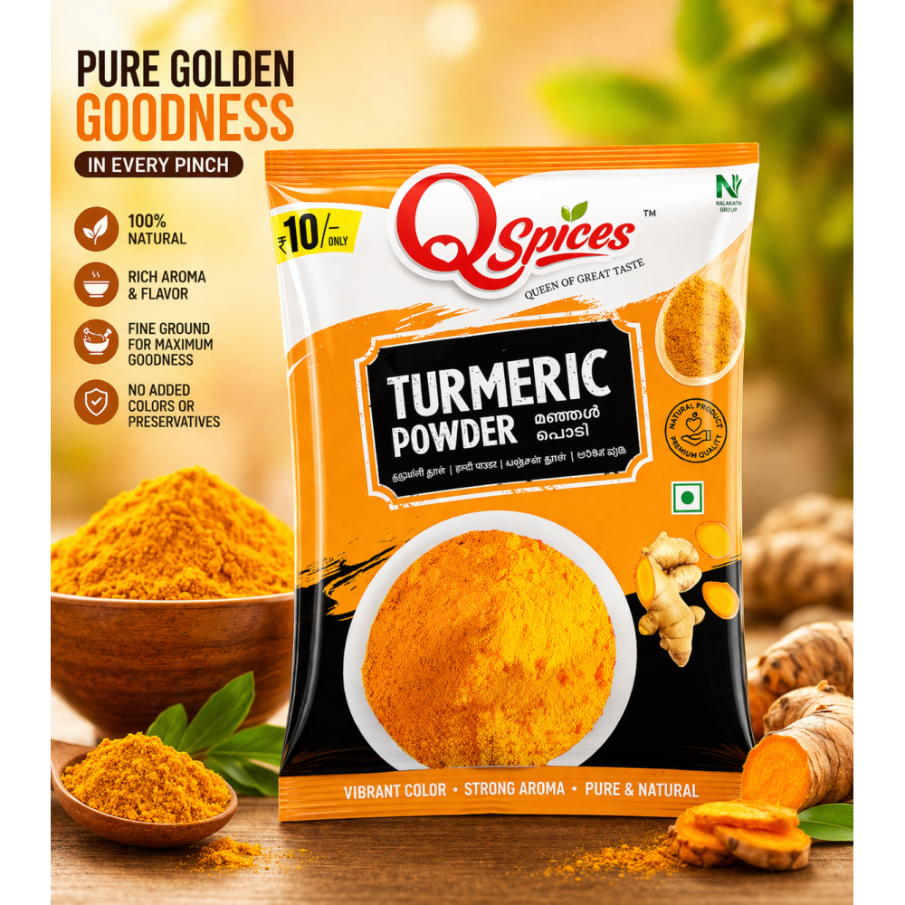 Turmeric Powder Sachet – ₹10 Pack | Pure, Natural & Everyday Use